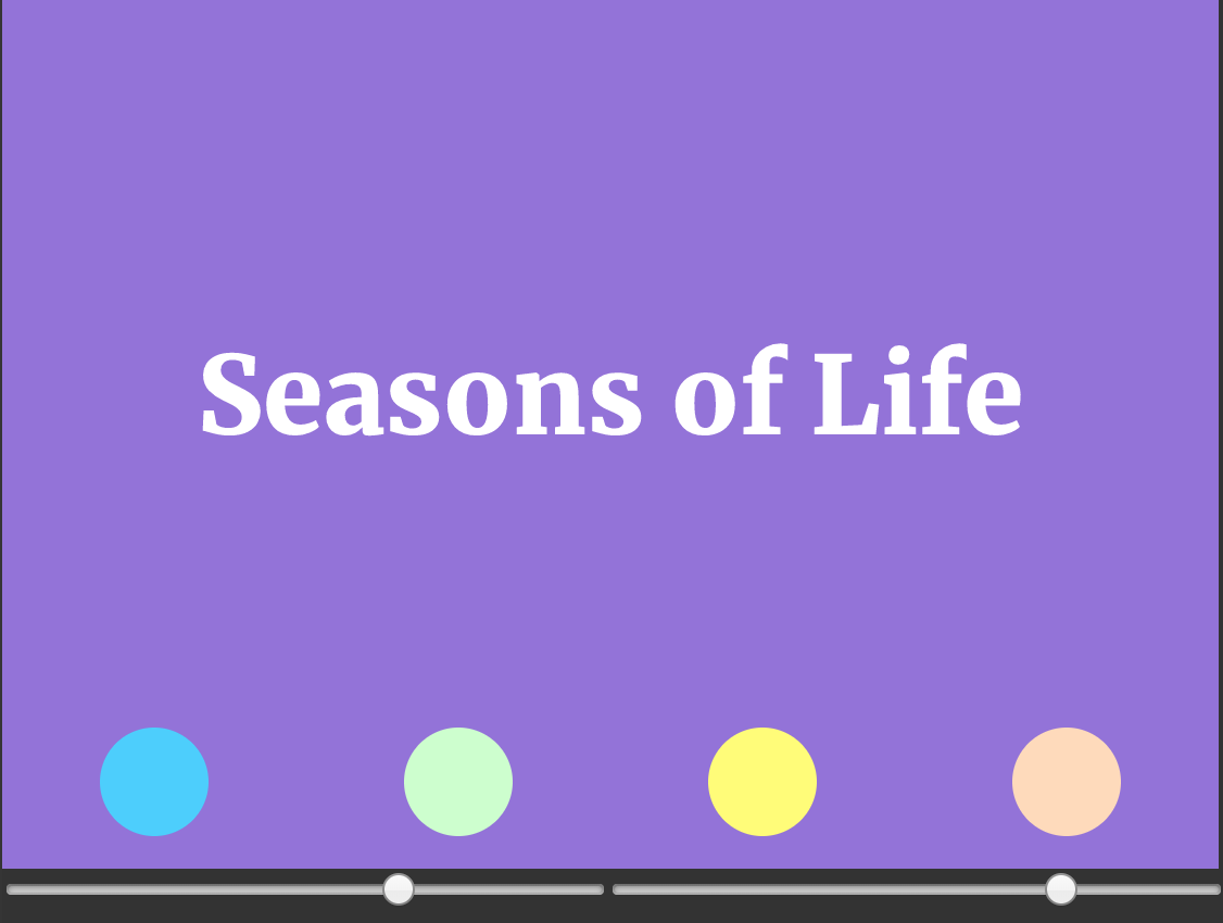 screenshot of the program - seasons of life